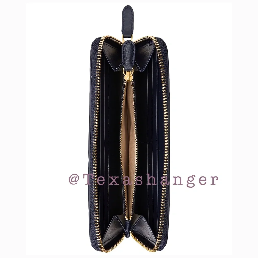 NWT Lauren Ralph Lauren Polka Dot Debossed Leather Continental Wallet - Picture 2 of 10